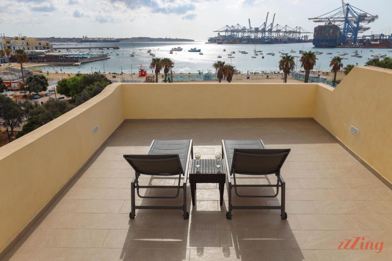 Luxurious Duplex Seafront Apt W Amazing Sea Views Birżebbuġa Buitenkant foto